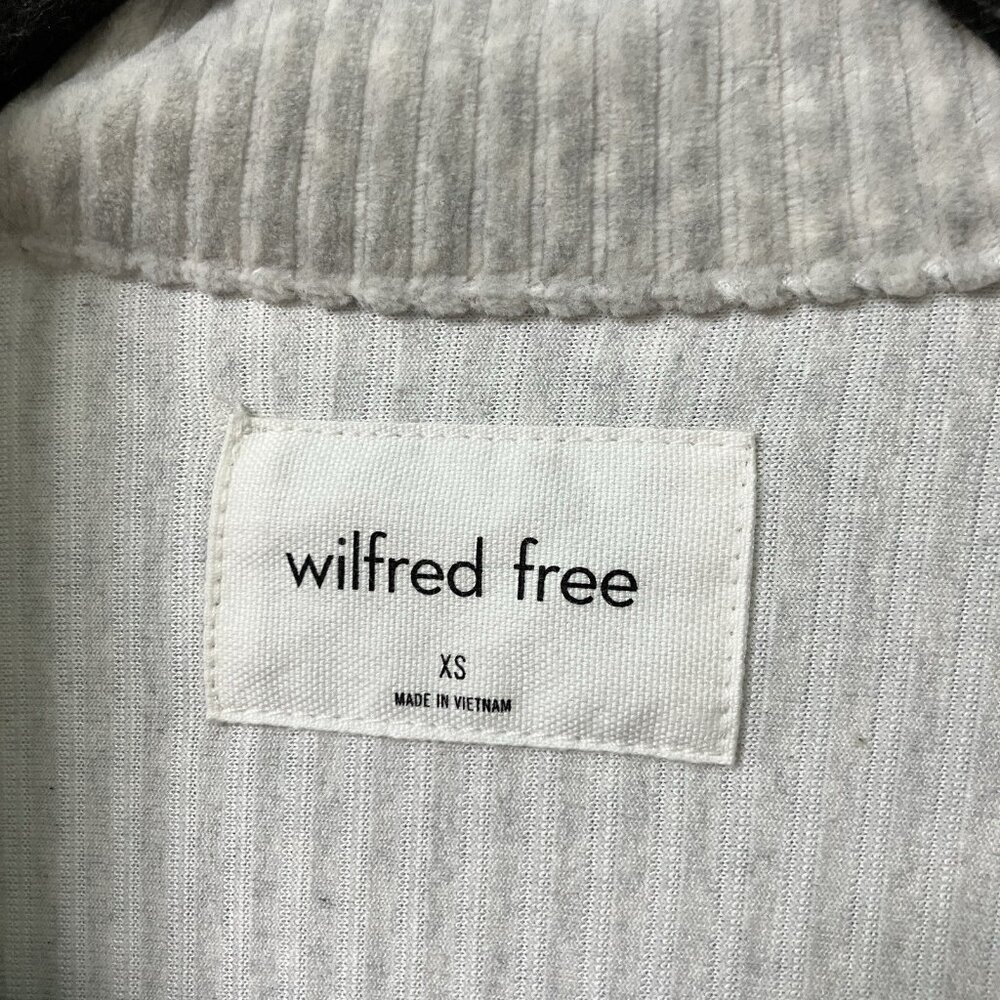 Aritzia Wilfred Free Corduroy Shirt Womens XS Gray Organic Cotton Neutral - Picture 5 of 7